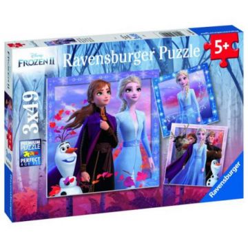 PUZZLE FROZEN II, 3x49 PIESE