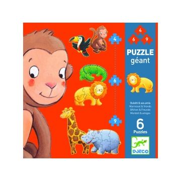 Puzzle gigant Djeco animale sălbatice