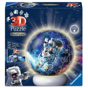 3D Puzzle Ravensburger din 72 piese - Astronauți în spațiu (cu lumină)
