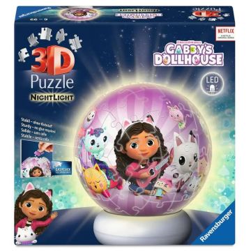 3D Puzzle  Ravensburger din 72 piese - Casa de păpuși a lui Gaby (cu lumină)