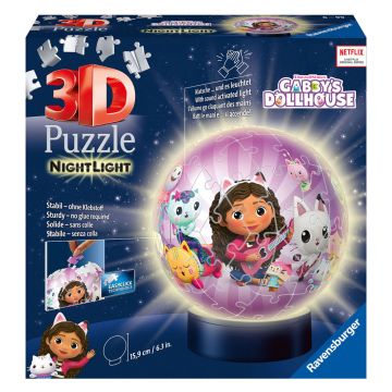 3D Puzzle  Ravensburger din 72 piese - Casa de păpuși a lui Gaby (cu lumină)