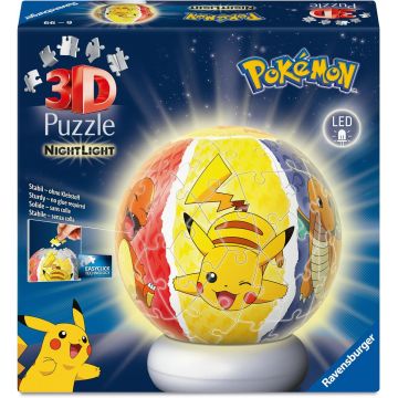 3D Puzzle Ravensburger din 72 piese - Lumină de noapte Pokemon