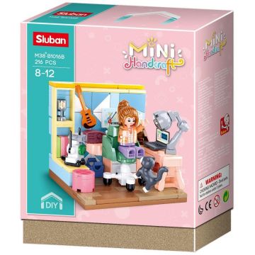 Constructor Sluban Girl's Dream - Mini Handcraft, cameră de activități, 216 piese