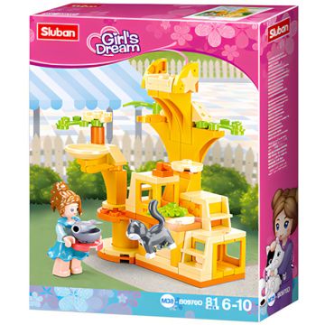 Constructor Sluban Girl's Dream - Zonă de dresaj pentru pisici, 81 de piese