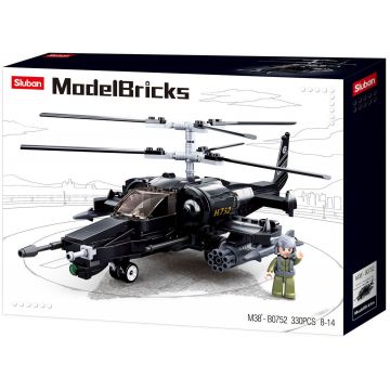 Constructor Sluban Model Bricks - Elicopter KA-50, 330 de piese