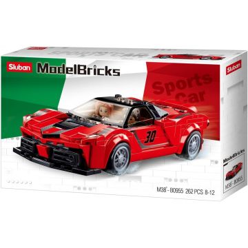 Constructor Sluban Model Bricks - Supermașină italiană roșie, 262 piese