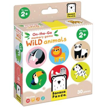 Joc de memorie pentru copii Banana Panda On-the-Go - Animale sălbatice