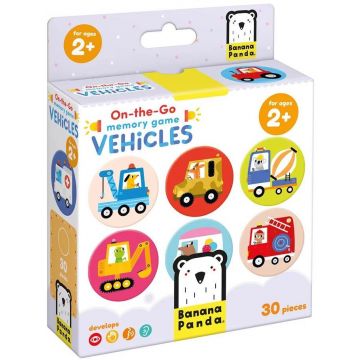 Joc de memorie pentru copii Banana Panda On-the-Go - Vehicule