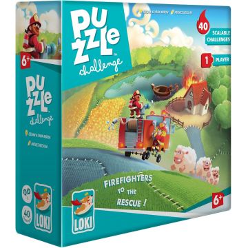 Joc de societate-puzzle Puzzle Challenge: Firefighters to the Rescue - Pentru copii