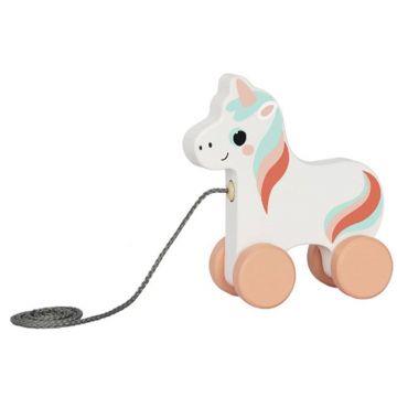 Jucărie de tragere din lemn Hi Pando - Unicorn
