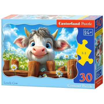 Puzzle Castorland din 30 piese - Vacă fermecătoare