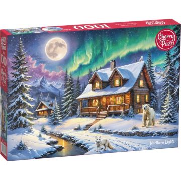 Puzzle Cherry Pazzi din 1000 piese - Aurora Boreală