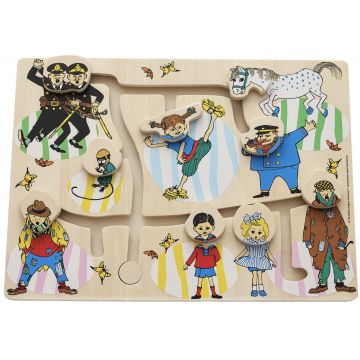 Puzzle din lemn Pippi  - Labirintul lui Pippi