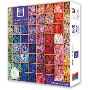 Puzzle Flame Tree din 1000 piese - Paleta de culori a lânii