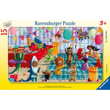 Puzzle în ramă Ravensburger din 15 piese - Petrecere costumată