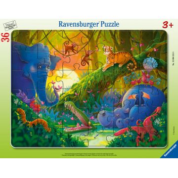 Puzzle în ramă Ravensburger din 36 piese - Junglă