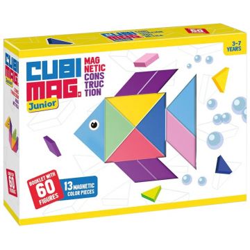 Puzzle magnetic Cubimag Blue Rocket - Cu 60 de provocări, Junior