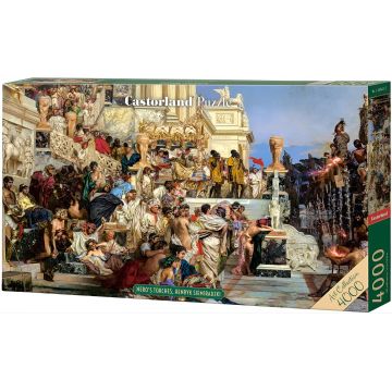 Puzzle panoramic Castorland din 4000 piese - Făcliile lui Nero