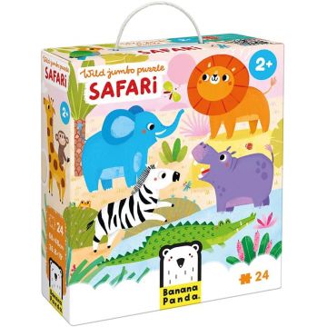 Puzzle pentru copii Banana Panda din 24 piese - Safari sălbatic