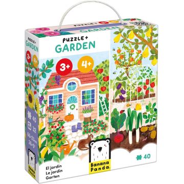Puzzle pentru copii Banana Panda din 40 de piese - Grădină