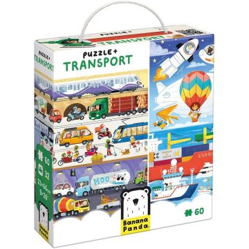 Puzzle pentru copii Banana Panda din 60 de piese - Transport