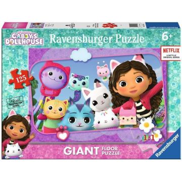 Puzzle pentru podea Ravensburger din 125 piese - Casa de păpuși a lui Gaby