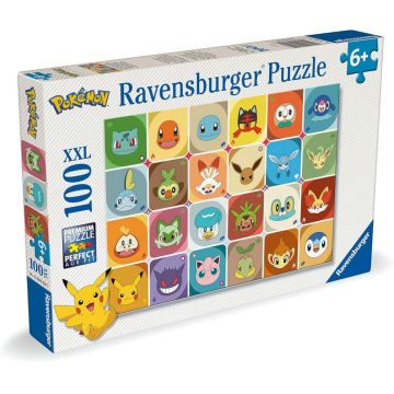 Puzzle Ravensburger din 100 piese - Fețe de Pokemon