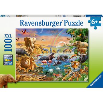 Puzzle Ravensburger din 100 XXL piese - Găină de apă în junglă și savană