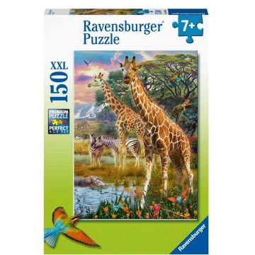 Puzzle Ravensburger din 150 XXL piese - Girafele din Africa