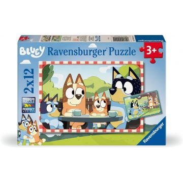 Puzzle Ravensburger din 2 x 12 piese - Bluey