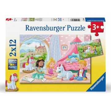 Puzzle Ravensburger din 2 x 12 piese - Prietenie Regală