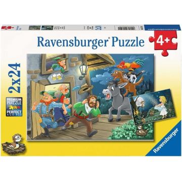 Puzzle Ravensburger din 2 x 24 piese - Basme