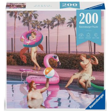 Puzzle Ravensburger din 200 piese - Petrecere la piscină