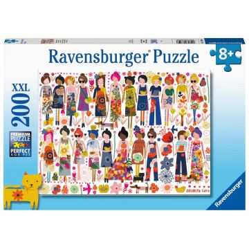 Puzzle Ravensburger din 200 XXL piese - Flori și prieteni