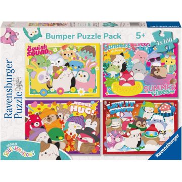 Puzzle Ravensburger din 4 x 100 piese - Squishmallows