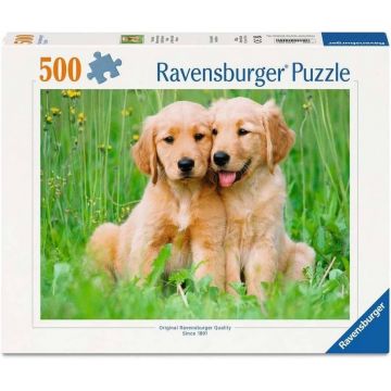 Puzzle Ravensburger din 500 piese - Golden Retriever mici