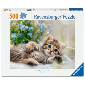Puzzle Ravensburger din 500 piese - Pisicuță drăguță