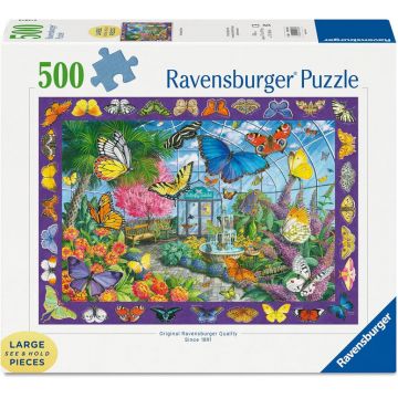 Puzzle Ravensburger din 500 piese - Regatul Fluturilor