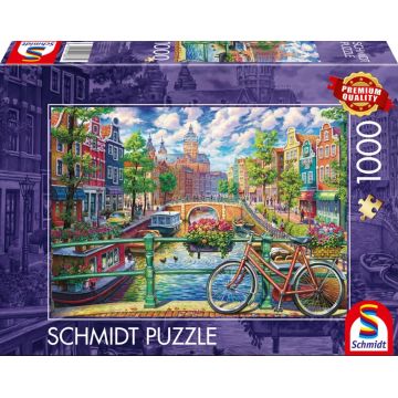Puzzle Schmidt din 1000 piese - Canalul Amsterdam