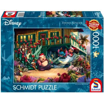 Puzzle Schmidt din 1000 piese - Crăciunul Aloha al lui Lilo și Stitch