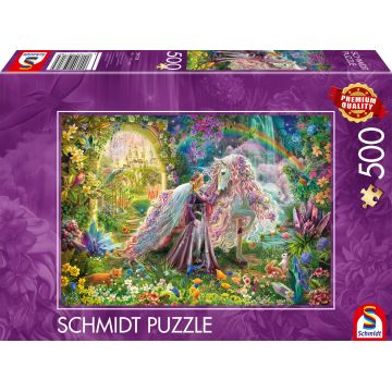 Puzzle Schmidt din 500 piese - Călătorie fantastică cu un unicorn