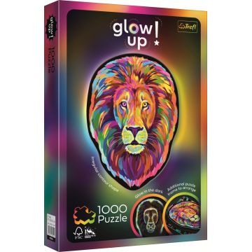Puzzle strălucitor Trefl din 1000 piese - Leu
