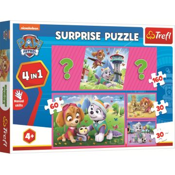 Puzzle Trefl 4 în 1 - Patrula Cățelușilor