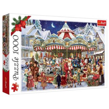 Puzzle Trefl din 1000 piese - Carusel de Crăciun