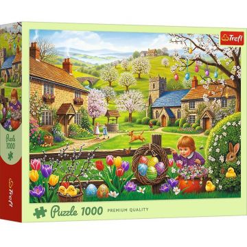 Puzzle Trefl din 1000 piese - În căutarea ouălor de Paște