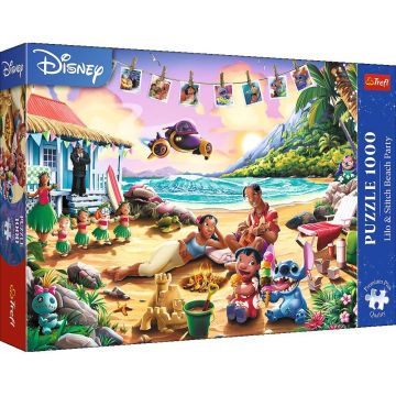 Puzzle Trefl din 1000 piese - Lilo și Stitch: Petrecere pe plajă