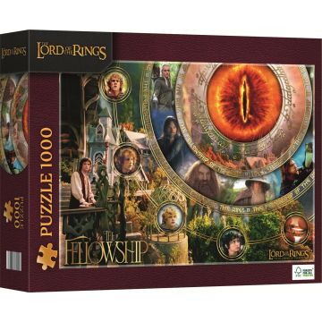 Puzzle Trefl din 1000 piese - Stăpânul Inelelor: Frăția Inelului