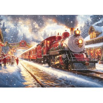 Puzzle Trefl din 1000 piese - Trenul de Crăciun