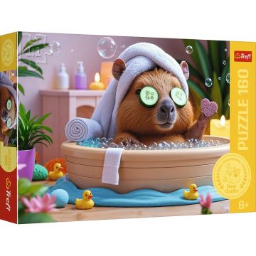 Puzzle Trefl din  160 piese -Capibara la spa