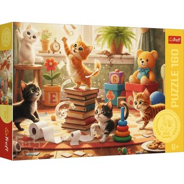 Puzzle Trefl din  160 piese -Poznașe de pisică